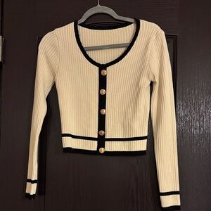 Shirt with gold buttons